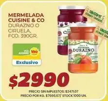 Supermercados Vea Cuisine - mermelada cuisine & co durazno o ciruela oferta