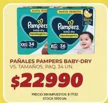 Supermercados Vea Pampers - pañales baby-dry oferta