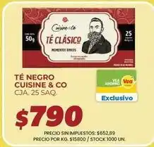 Supermercados Vea Cuisine - t negro oferta