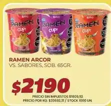 Supermercados Vea Arcor - ramen cup! oferta