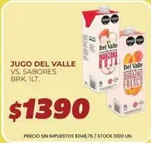 Supermercados Vea Del valle - jugo del valle vs. sabores brk oferta