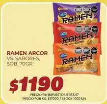 Supermercados Vea Arcor - ramen oferta