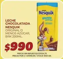 Supermercados Vea Nesquik - leche chocolatada original o menos azúcar oferta