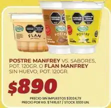 Supermercados Vea Manfrey - postre o flan oferta