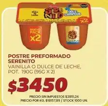 Supermercados Vea Serenito - postre preformado oferta