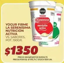 Supermercados Vea La serenísima - yogur firme nutricion activa oferta