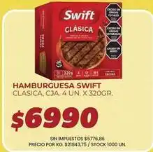 Supermercados Vea Swift - hamburguesa clasica oferta