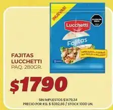 Supermercados Vea Lucchetti - fajitas oferta