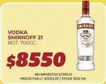 Supermercados Vea Smirnoff - vodka 21 bot. 700cc oferta