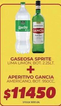 Supermercados Vea Sprite - gaseosa sprite lima limon + aperitivo ganci americano oferta