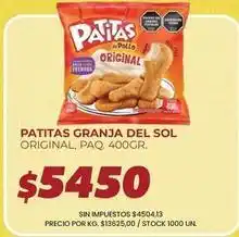 Supermercados Vea Granja del sol - patitas original oferta