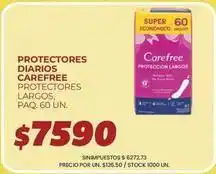 Supermercados Vea Carefree - protectores diarios oferta