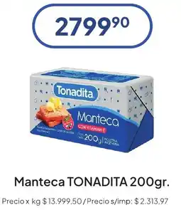 Hergo Tonadita manteca oferta