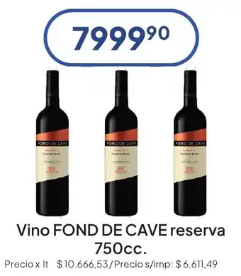 Fond de cave vino reserva