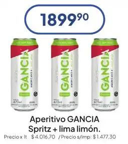 Hergo Gancia aperitivo spritz + lima limon oferta