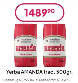 Hergo Amanda yerba mate tradicional oferta