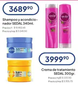 Hergo Sedal shampoo y acondicionador 340ml oferta