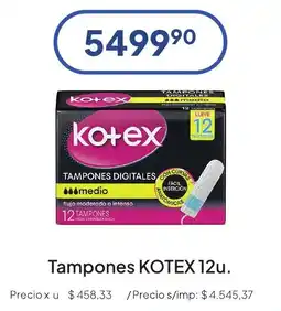 Hergo Kotex tampones digitales oferta