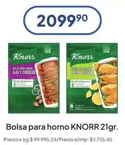 Hergo Knorr bolsa para horno ajo y cebolla oferta