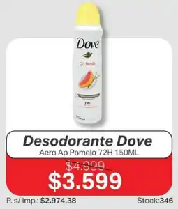 Ferniplast Dove desodorante aero ap pomelo oferta