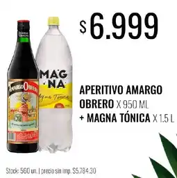 Super MAMI Amargo obrero aperitivo amargo + magna tónica oferta