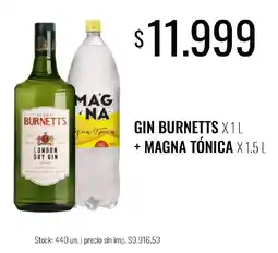 Super MAMI Burnetts gin + magna tónica oferta