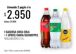Super MAMI Coca cola gaseosa + sprite/fanta/schweppes regular/zero oferta