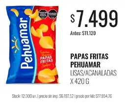 Super MAMI Pehuamar papas fritas lisas/acanaladas oferta