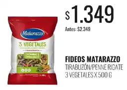 Super MAMI Matarazzo fideos tirabuzón/penne rigate 3 vegetales oferta