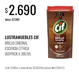 Super MAMI Cif lustramuebles brillo original escencia cítrica oferta