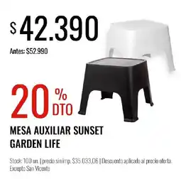 Super MAMI Garden life mesa auxiliar sunset oferta