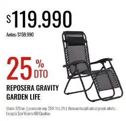 Super MAMI Garden life reposera gravity oferta