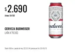 Super MAMI Budweiser cerveza oferta