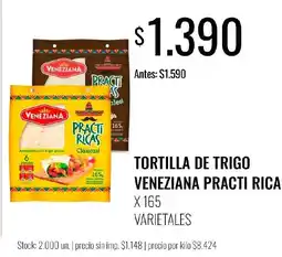 Supermercados Tadicor Veneziana tortilla de trigo practi rica oferta