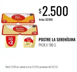 Supermercados Tadicor La serenisima postre oferta