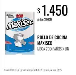 Supermercados Tadicor MaxiSec rollo de cocina oferta