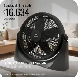 Supermercados Tadicor Indelplas turbo ventilador iv16 oferta