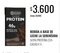 Supermercados Tadicor La serenisima bebida a base de leche ultra proteina con cacao oferta