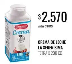 Super MAMI La serenisima crema de leche oferta
