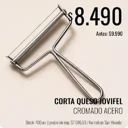 Super MAMI Jovifel corta queso cromado acero oferta