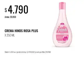 Hinds crema rosa plus