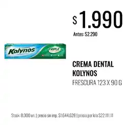 Super MAMI Kolynos crema dental frescura oferta