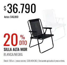 Supermercados Tadicor Silla alta mor blanca/negra oferta