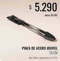Supermercados Tadicor Jovifel pinza de acero oferta