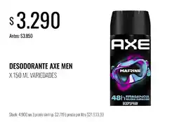 Supermercados Tadicor Axe desodorante axe men oferta