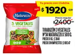 Supermercados DIA Matarazzo tirabuzón 3 vegetales oferta