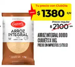 Supermercados DIA Cuquets arroz integral oferta