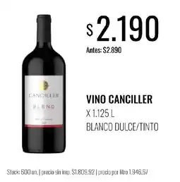 Supermercados Tadicor Canciller vino blend oferta