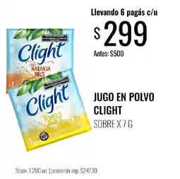 Supermercados Tadicor Clight jugo en polvo oferta