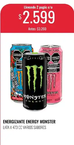 Supermercados Tadicor Monster energy energizante oferta
